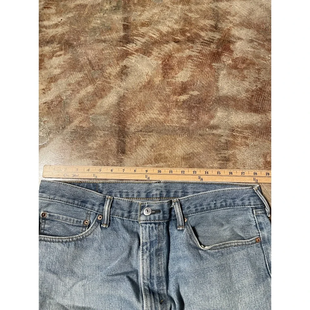 Vintage Levi's 505 Regular Fit Distressed Faded‎ Blue Denim Jeans 36W x 30L *